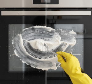 how to clean oven glass door