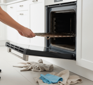 how to clean oven glass door