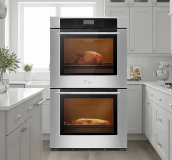 Empava 30″ Electric Double Wall Oven (Air Fryer Combo, 5 + 5 cu ft)