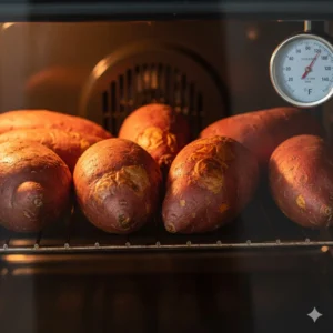 Step 4 Bake (with Sweet Potato Oven Time Guide) - how to bake sweet potatoes in oven