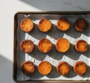 2. Arrange on Sheet - how to bake sweet potatoes in the oven,oven baked sweet potato recipe