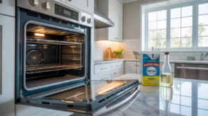 how to clean oven with baking soda and vinegar