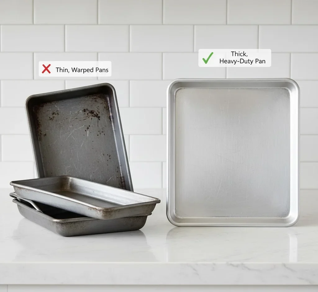 6. Poor Cookware Choice - oven not cooking evenly