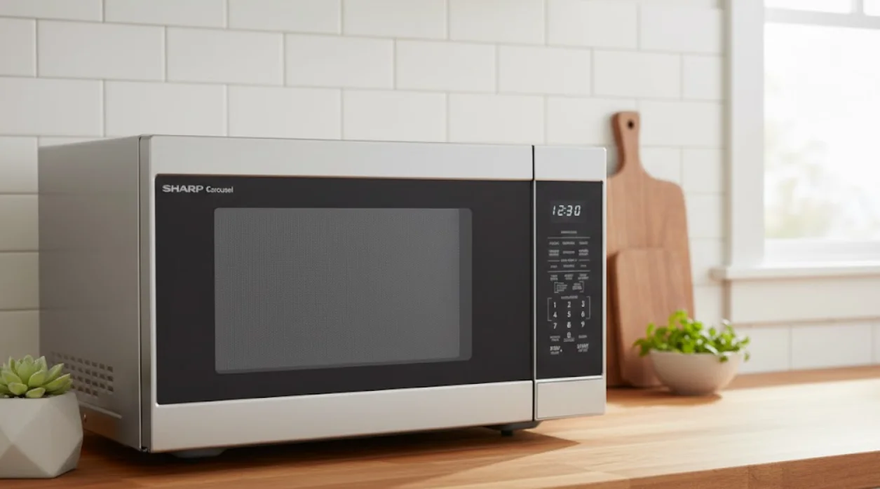 SHARP Countertop Microwave Oven — 1100W, 1.6 cu. Ft.