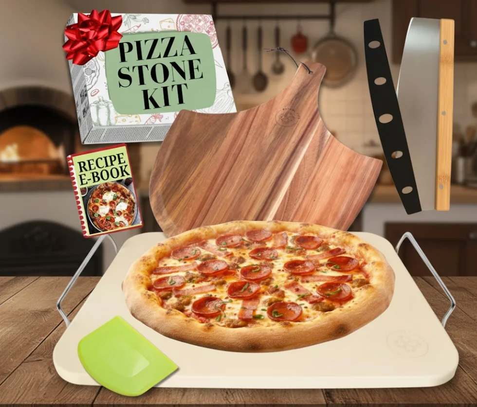 Ritual Life Pizza Stone for Oven and Grill Set (15")