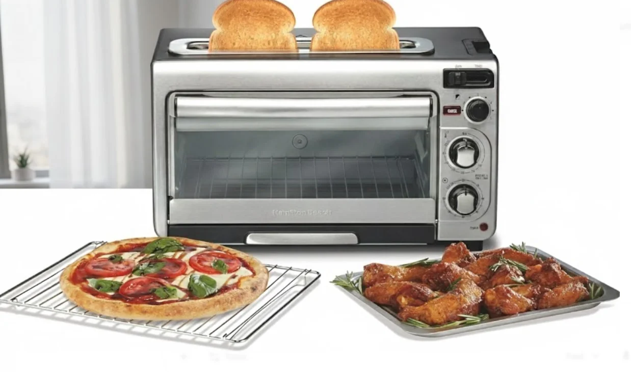 Hamilton Beach 2-in-1 Countertop Toaster Oven & Long Slot Toaster