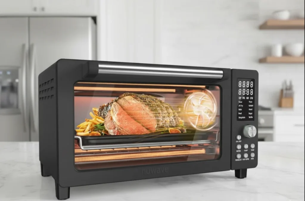 2- Nuwave Bravo Pro Smart Air Fryer Toaster Oven Combo - best toaster oven for small kitchen