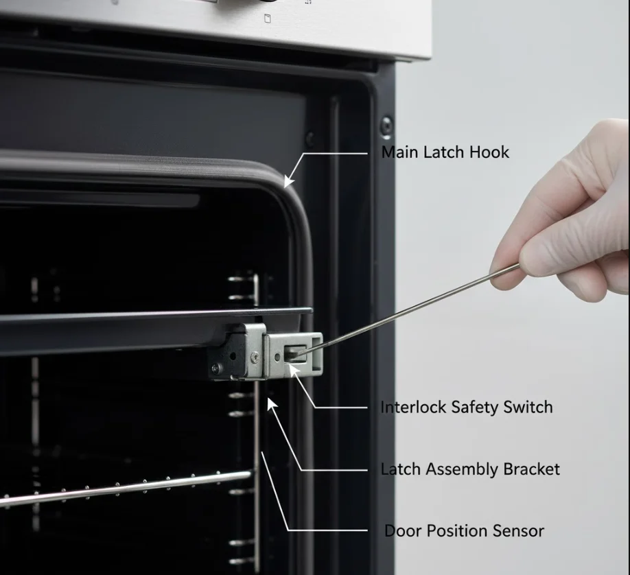 Step 4: Test the Door Latch and Safety Interlock - oven not turning on