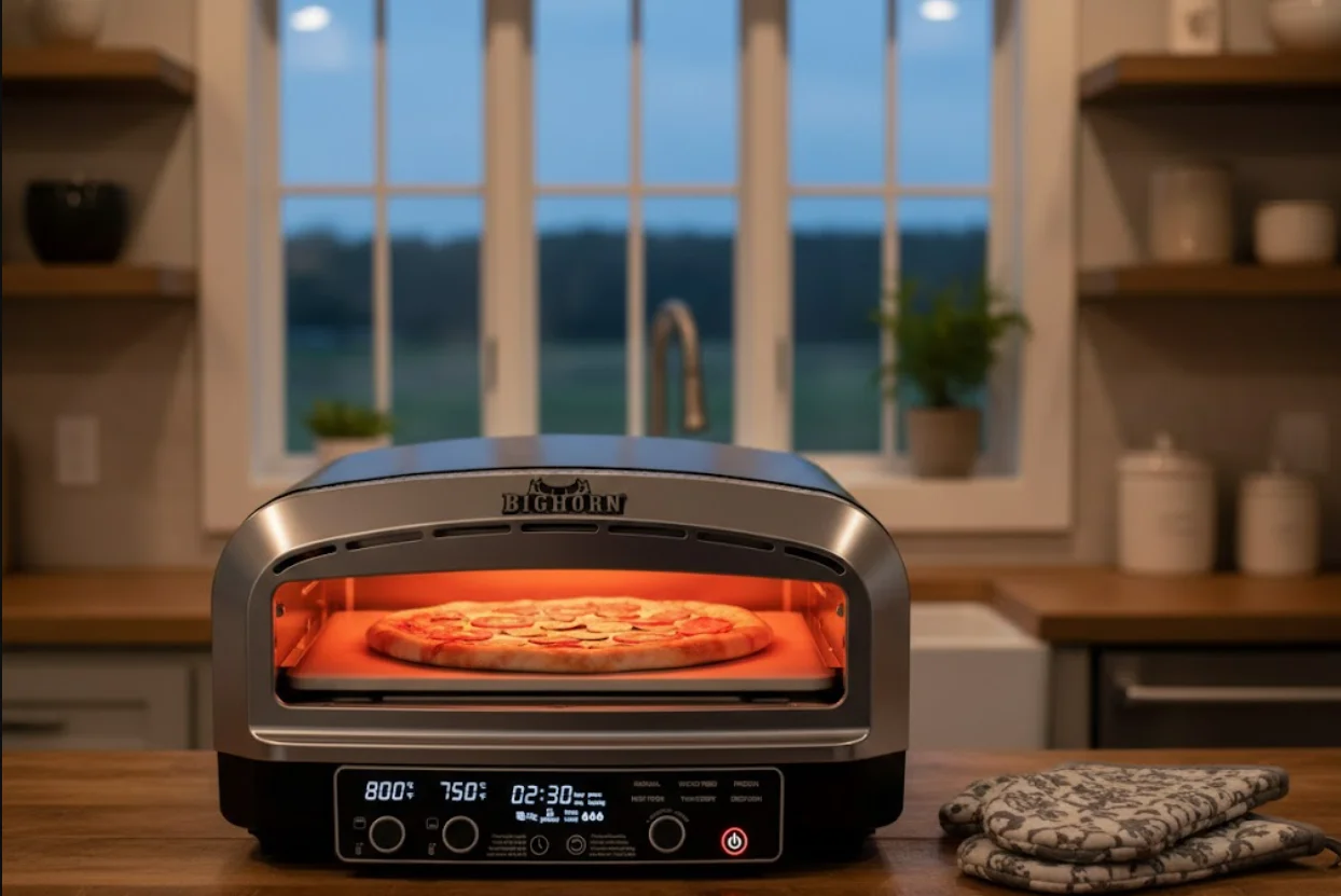 Product #3 — BIG HORN OUTDOORS Pizza Oven (14") - best oven for baking pizza at home