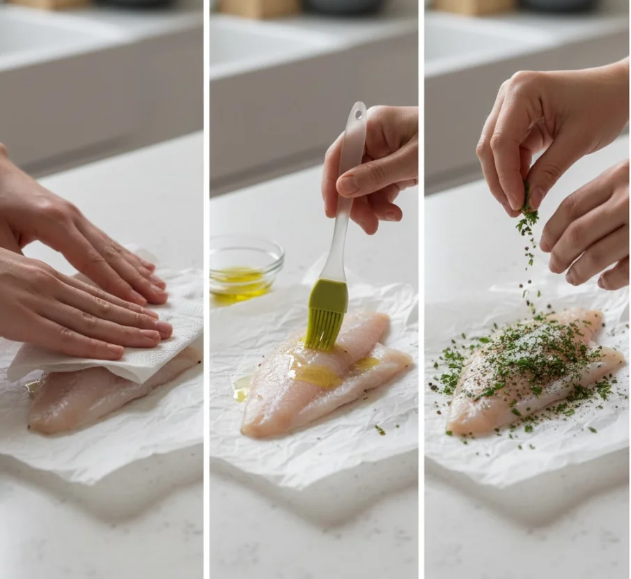 2) Season & Oil the Fillets