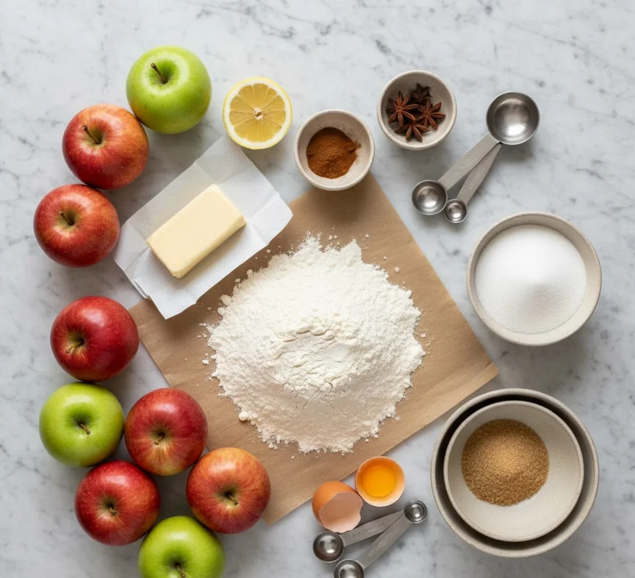 Ingredients - how to bake apple pie in oven