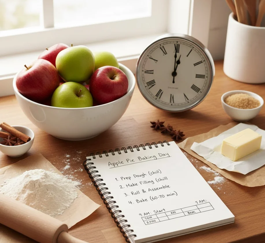 Prep Checklist & Timing - how to bake apple pie in oven