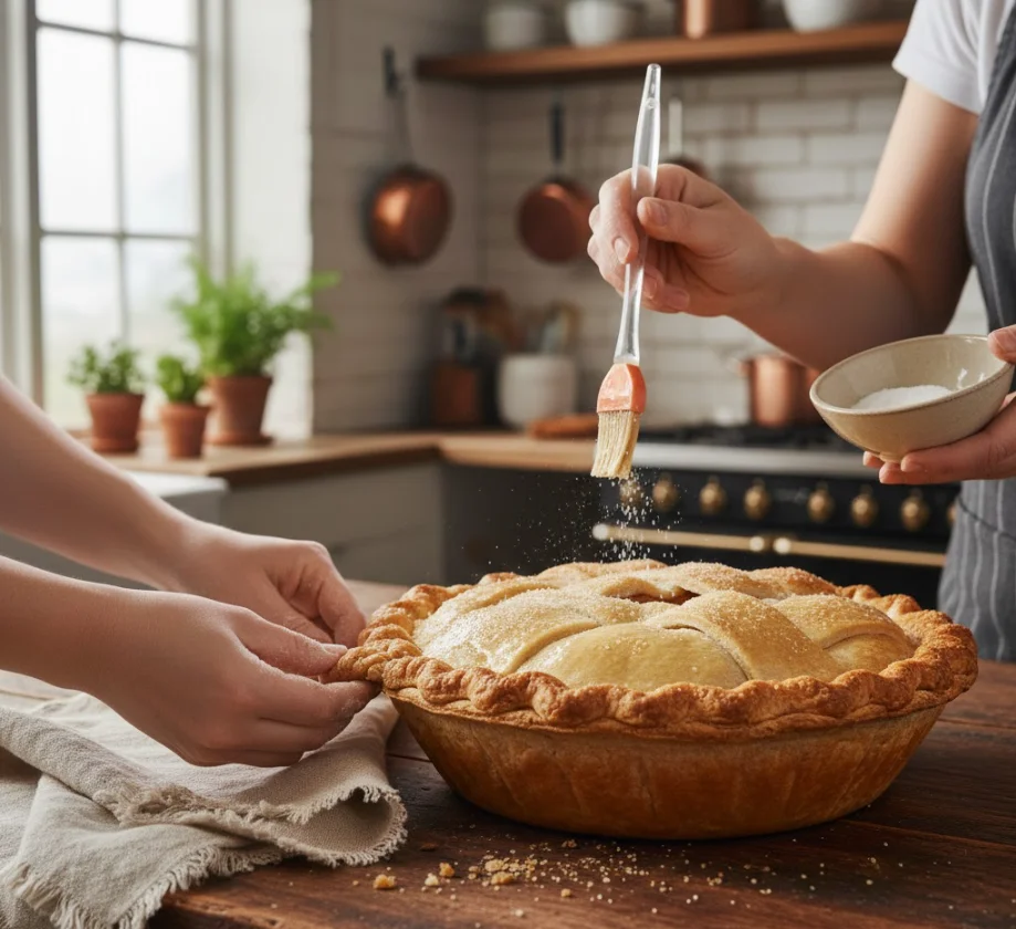Step 7: Crimp Edges & Finish - how to bake apple pie in oven