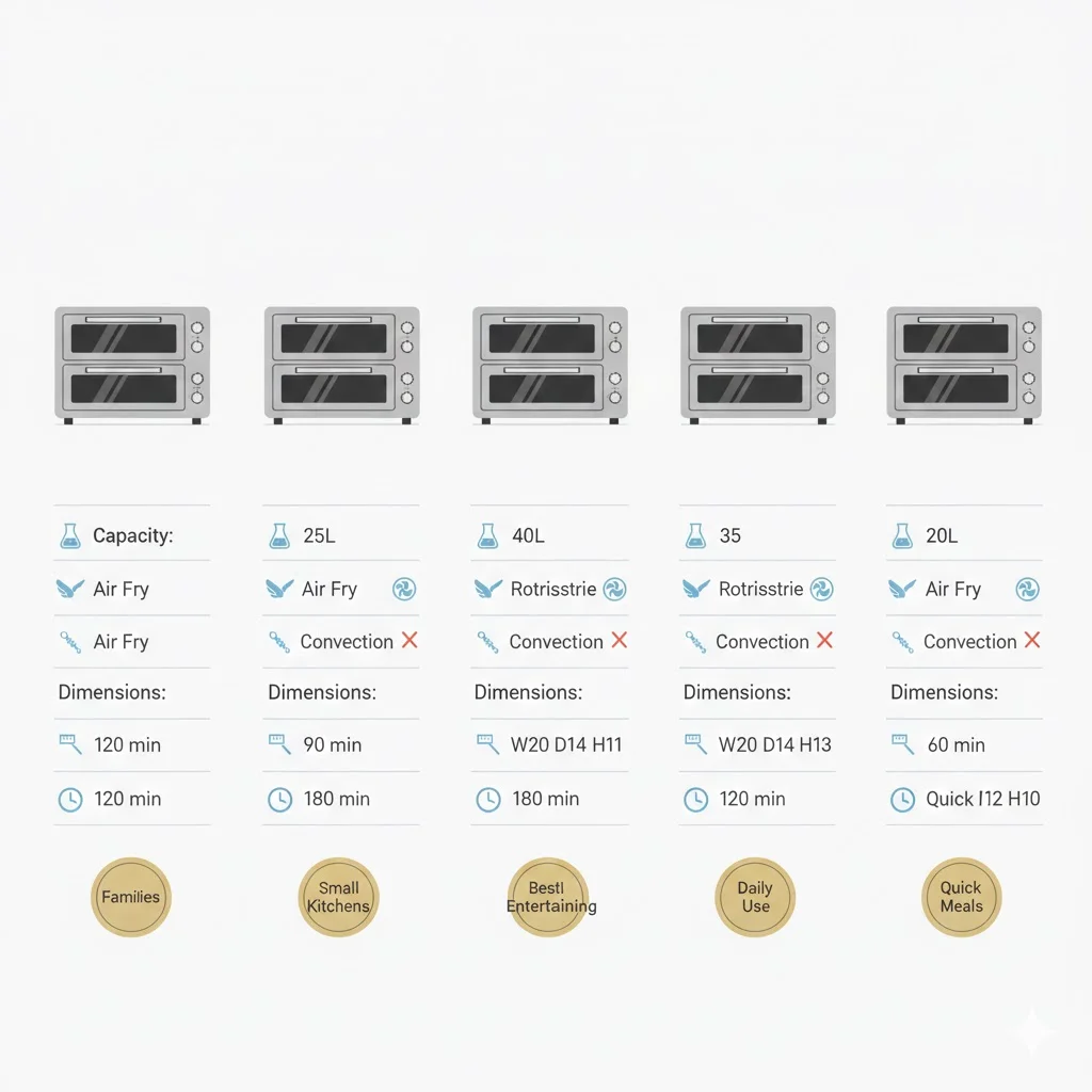 Side by Side Comparison - best double ovens
