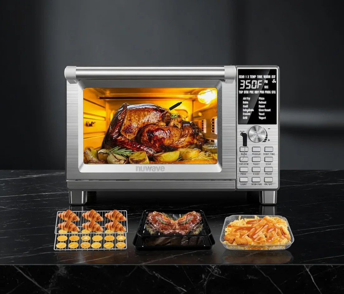 NuWave Bravo Air Fryer Toaster Smart Oven - Best Countertop Oven for Baking Sourdough Bread