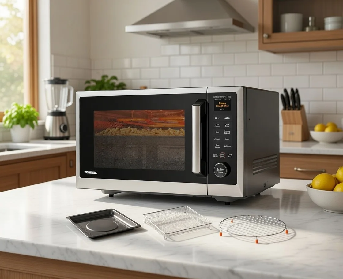 TOSHIBA OptiChef Air Fryer Combo Microwave Oven - best microwave oven combo