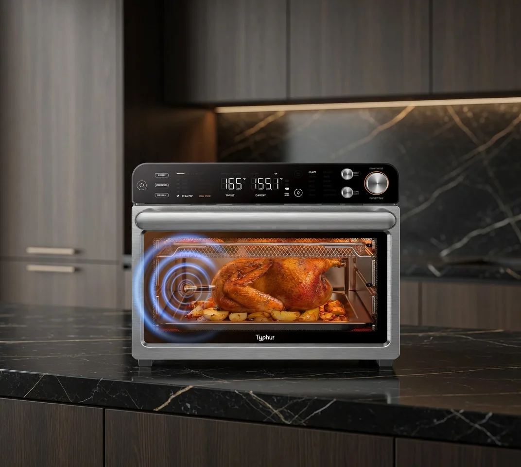 Typhur Sync Oven with Smart AI Wireless Meat Thermometer Probe - Best Countertop Oven for Baking Sourdough Bread